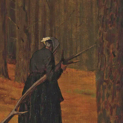 Alte Frau Sammelt Reisig Winslow Homer drucken auf leinwand