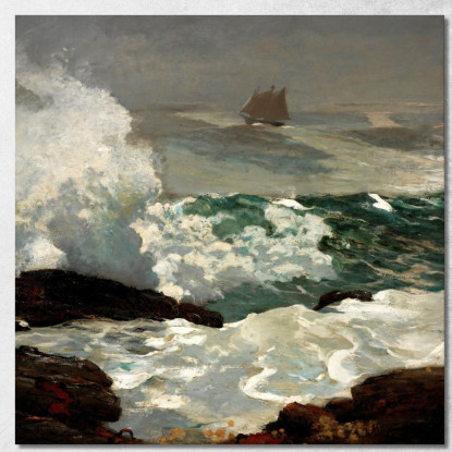 0 Su Una Lee Shoreﾠ Winslow Homer quadro stampato su tela