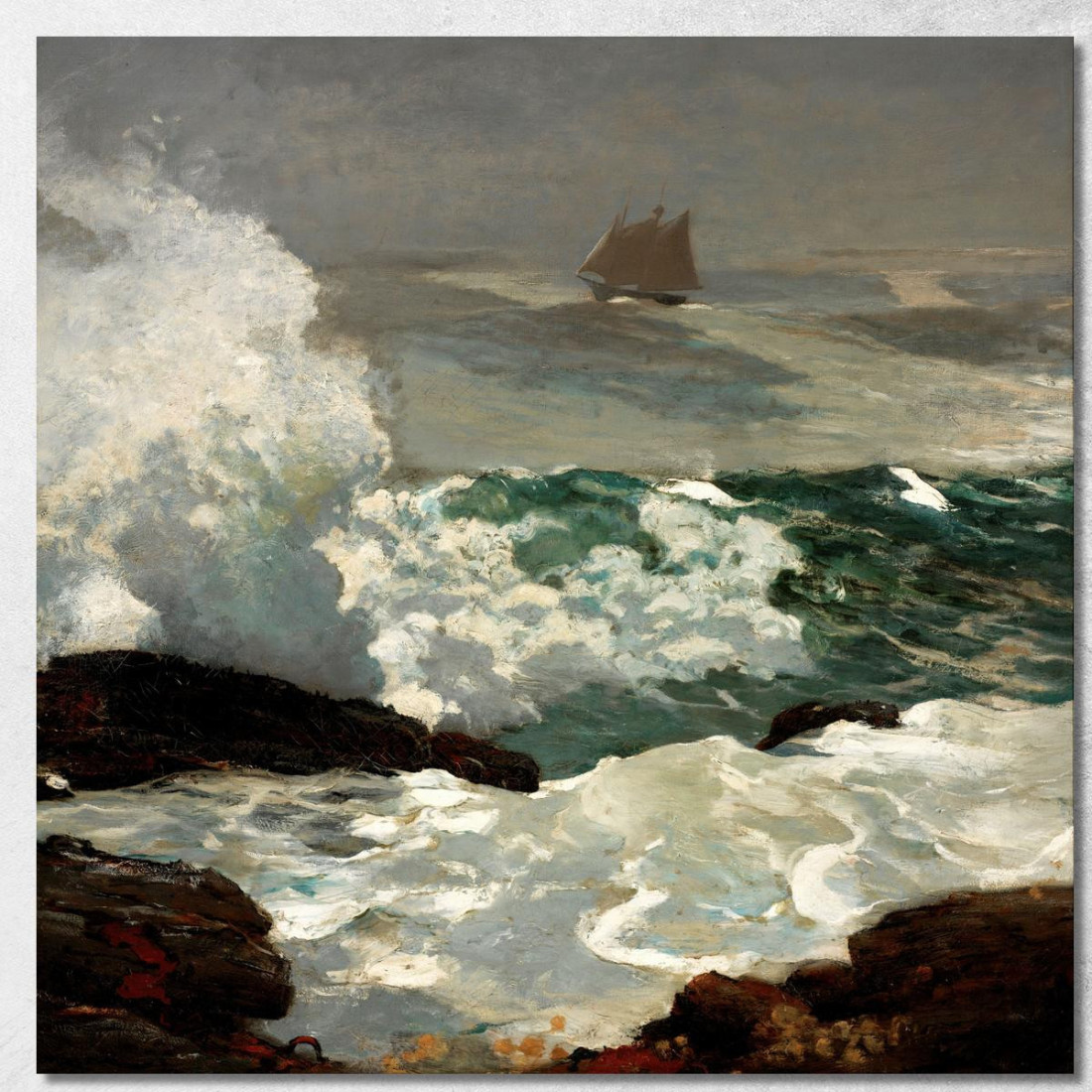 0 An Einem Lee Shoreﾠ Winslow Homer drucken auf leinwand