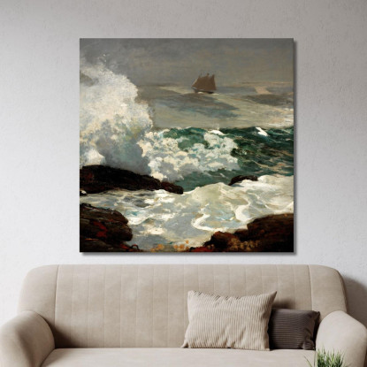 0 On A Lee Shoreﾠ Winslow Homer canvas print