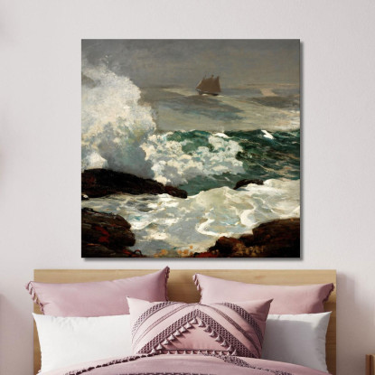 0 Sur Une Rive Sous Le Ventﾠ Winslow Homer tableau impression sur toile