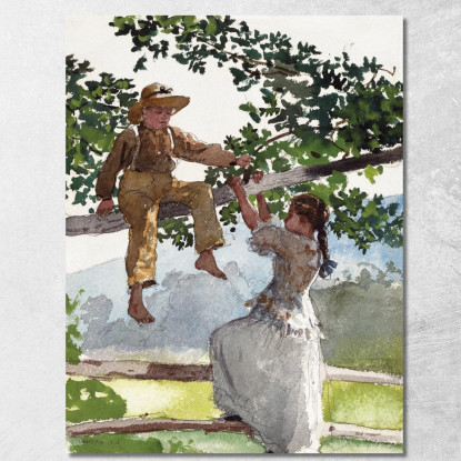 On The Fence Winslow Homer canvas print