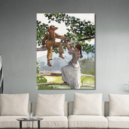 Auf Dem Zaun Winslow Homer drucken auf leinwand