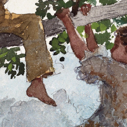 Auf Dem Zaun Winslow Homer drucken auf leinwand