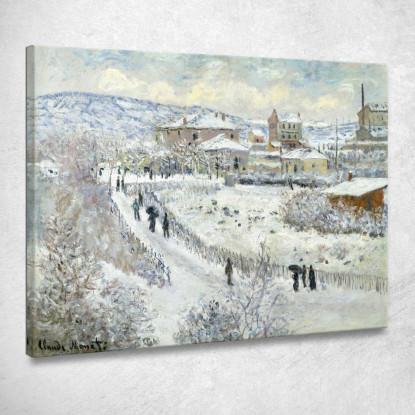 Veduta Di Argenteuil Nella Neve 1875 Claude Monet mnt106 quadro stampato su tela