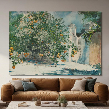 Orange Trees And Gate Winslow Homer canvas print