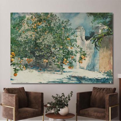 Orange Trees And Gate Winslow Homer canvas print