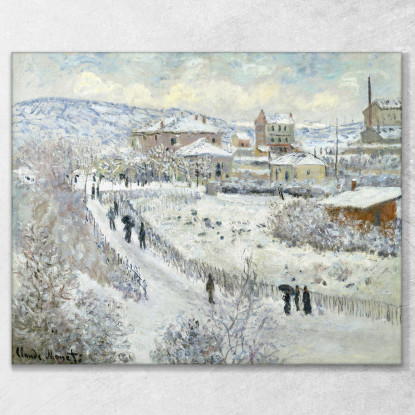 Veduta Di Argenteuil Nella Neve 1875 Claude Monet mnt106 quadro stampato su tela