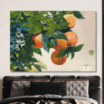 Arance Su Un Ramo Winslow Homer quadro stampato su tela