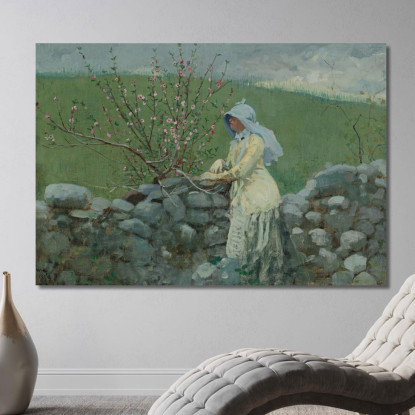 Fiori Di Pesco Winslow Homer quadro stampato su tela