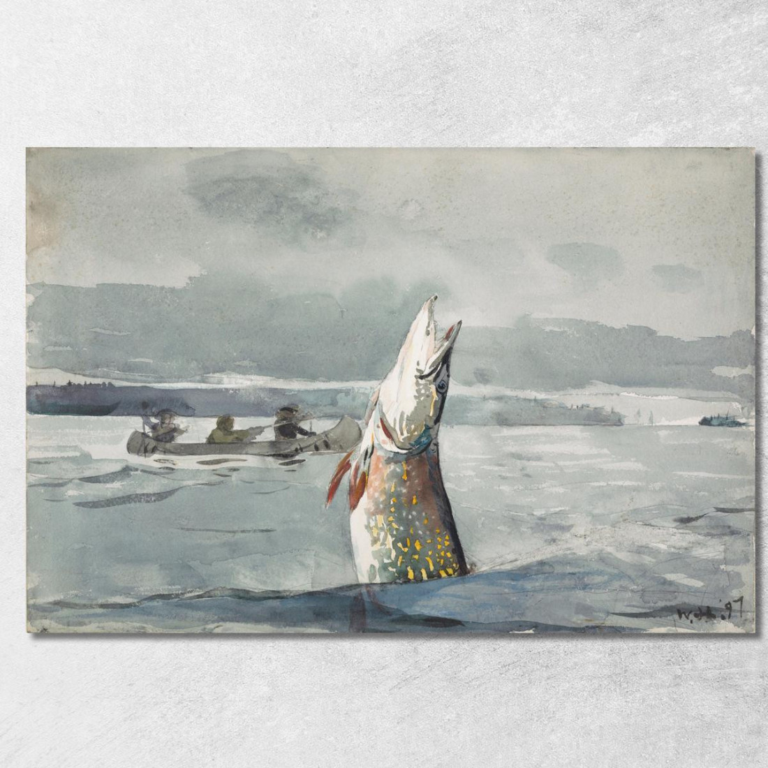 Pike Lake St. John Ouananiche Fishing Winslow Homer canvas print