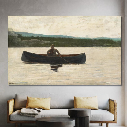 Giocare A Un Pesce Winslow Homer quadro stampato su tela