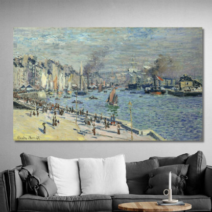 Vista Del Vecchio Porto Esterno A Le Havre 1874 Claude Monet mnt107 quadro stampato su tela