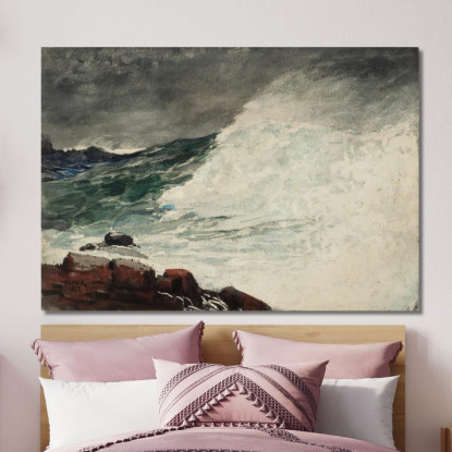 L'Onda Che Spezza Il Collo Di Prout Winslow Homer quadro stampato su tela