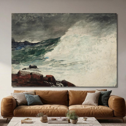 La Vague Déferlante Du Cou De Prout Winslow Homer tableau impression sur toile