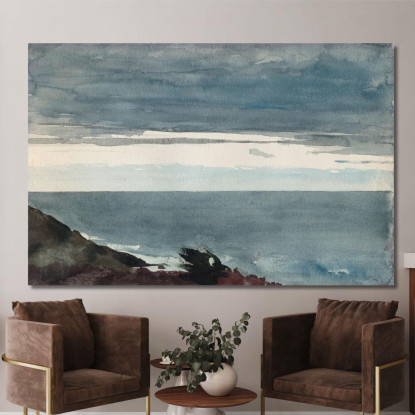 Serata Sul Collo Di Prout Winslow Homer quadro stampato su tela