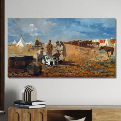 Día Lluvioso En El Campamento Winslow Homer cuadro en lienzo