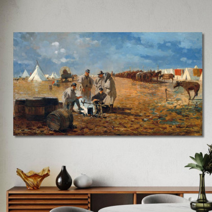 Día Lluvioso En El Campamento Winslow Homer cuadro en lienzo