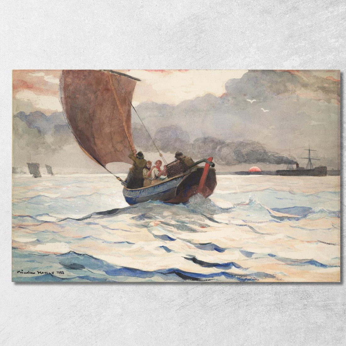 Returning Fishing Boats Winslow Homer canvas print