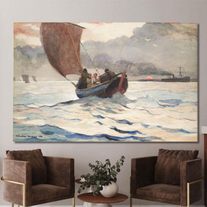 Returning Fishing Boats Winslow Homer canvas print