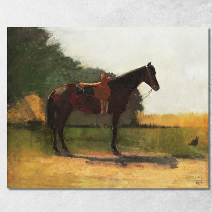 Caballo De Silla En El Patio De La Granja Winslow Homer cuadro en lienzo