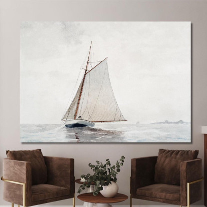 Salpando Al Largo Di Gloucester Winslow Homer quadro stampato su tela