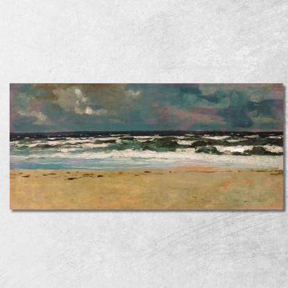 Spiaggia Sabbiosa Con Interruttori Winslow Homer quadro stampato su tela