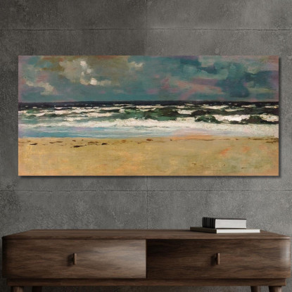 Playa De Arena Con Rompientes Winslow Homer cuadro en lienzo