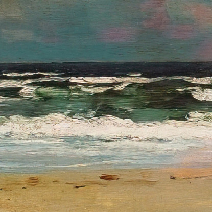 Playa De Arena Con Rompientes Winslow Homer cuadro en lienzo