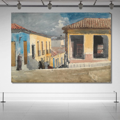 Scena Della Strada Di Santiago De Cuba Winslow Homer quadro stampato su tela