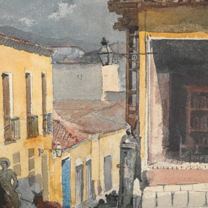 Scena Della Strada Di Santiago De Cuba Winslow Homer quadro stampato su tela