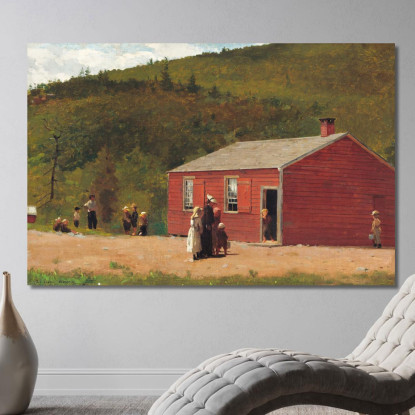 Tempo Di Scuola Winslow Homer quadro stampato su tela