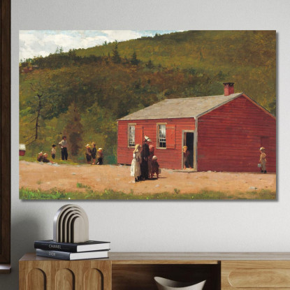 Tempo Di Scuola Winslow Homer quadro stampato su tela