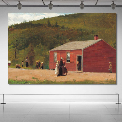 Tempo Di Scuola Winslow Homer quadro stampato su tela