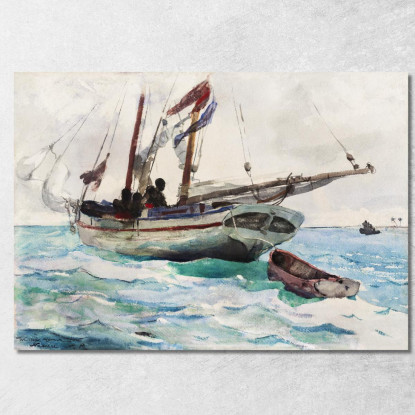 Goletta Nassau Winslow Homer quadro stampato su tela