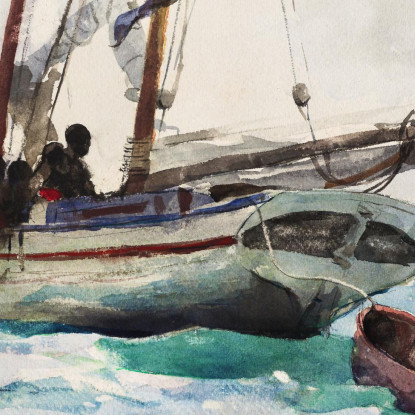 Goletta Nassau Winslow Homer quadro stampato su tela