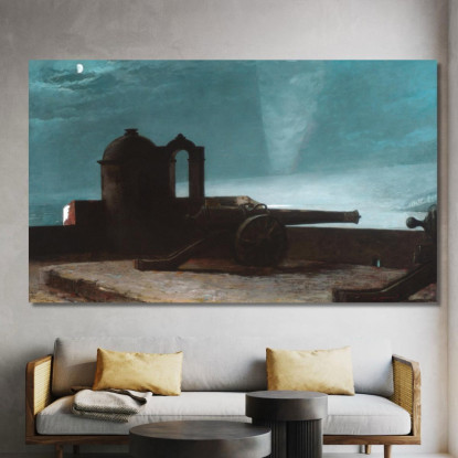 Proiettore Sull'Ingresso Del Porto Di Santiago De Cuba Winslow Homer quadro stampato su tela