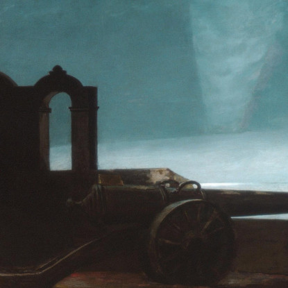 Searchlight On Harbor Entrance Santiago De Cuba Winslow Homer cuadro en lienzo