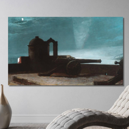 Proiettore Sull'Ingresso Del Porto Di Santiago De Cuba Winslow Homer quadro stampato su tela