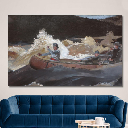 Disparando A Los Rápidos Del Río Saguenay Winslow Homer cuadro en lienzo