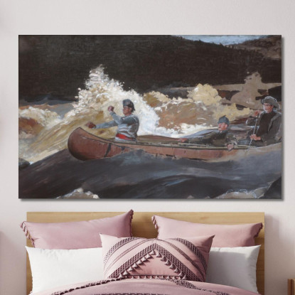Disparando A Los Rápidos Del Río Saguenay Winslow Homer cuadro en lienzo