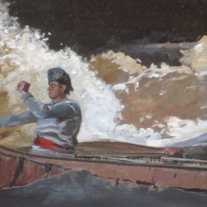 Riprese Sulle Rapide Del Fiume Saguenay Winslow Homer quadro stampato su tela