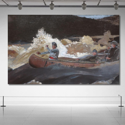 Disparando A Los Rápidos Del Río Saguenay Winslow Homer cuadro en lienzo