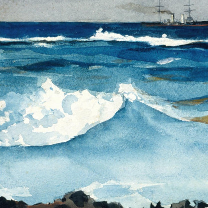 Rive Et Surf Nassau Winslow Homer tableau impression sur toile