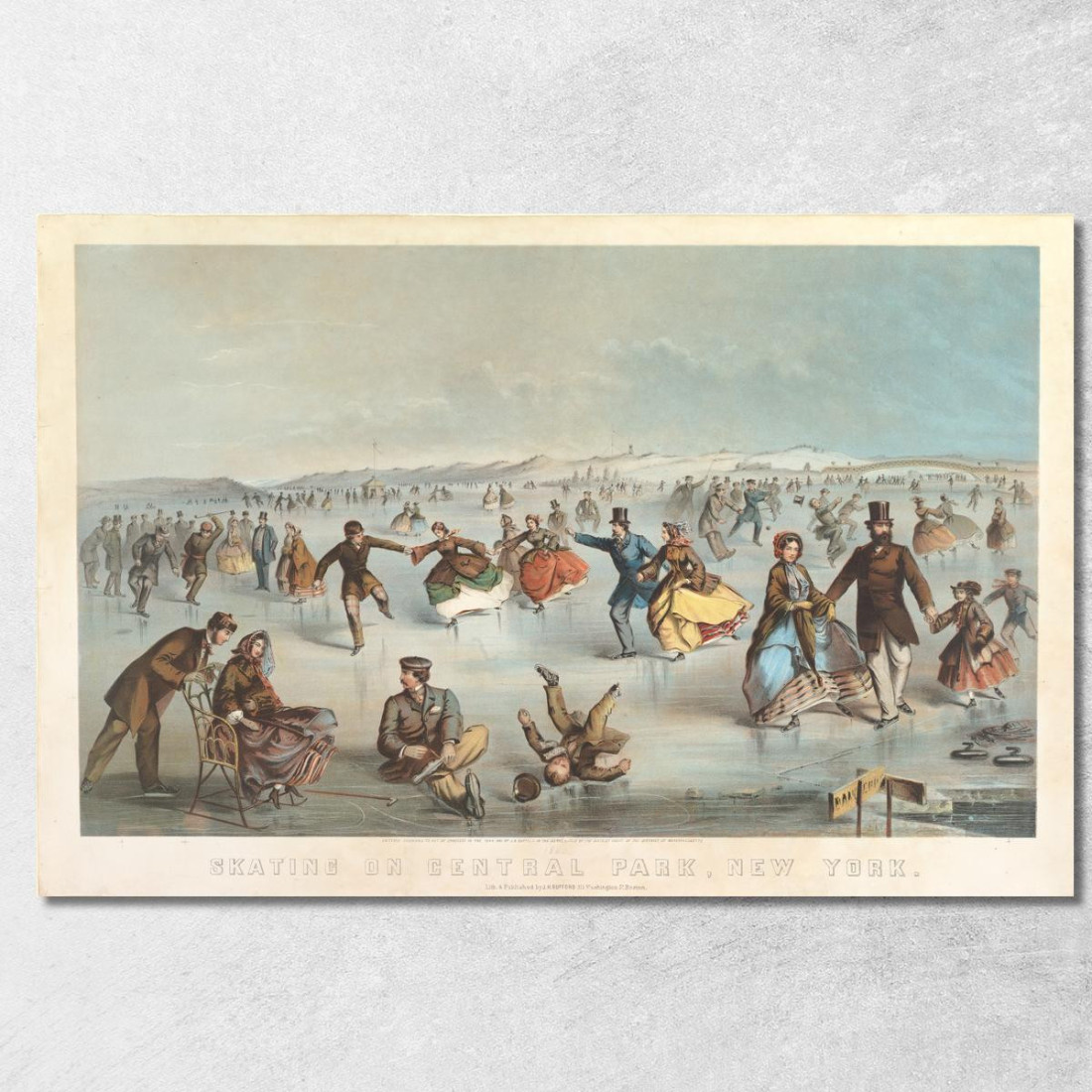 Skating In Central Park New York Winslow Homer canvas print