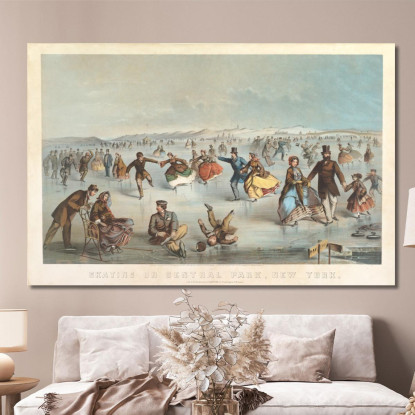Skating In Central Park New York Winslow Homer canvas print
