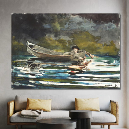 Skizze Für Hund Und Jäger Winslow Homer drucken auf leinwand