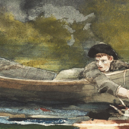 Skizze Für Hund Und Jäger Winslow Homer drucken auf leinwand