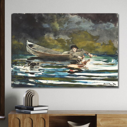 Schizzo Per Segugio E Cacciatore Winslow Homer quadro stampato su tela