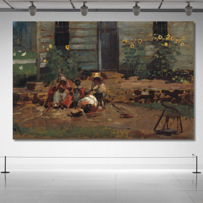 Skizze Eines Bauernhofs Winslow Homer drucken auf leinwand